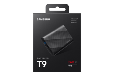 SSD i jashtëm Samsung T9, 1TB, USB 3.2, i zi