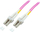 Оптички кабел EFB Elektronik LWL Duplex LC LC, 0.5m, OM4, виолетов