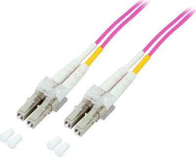 Оптички кабел EFB Elektronik LWL Duplex LC LC, 0.5m, OM4, виолетов
