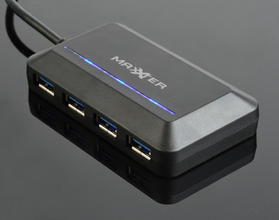 HUB USB Gembird Maxxter ACT-HUB3C-4P, 4 porta USB 3.1, USB-C, i zi