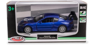 Макета автомобил MSZ Maserati GranTurismo MC GT4, размер 1:43, колекционерска, сина