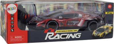 Автомобил со далечински управувач Leantoys R/C Sports Car, размер 1:16, LED светла, црвен
