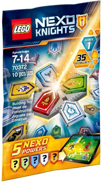 Играчка за градење ЛЕГО Nexo Knights 70373, Комбо NEXO Моќи, 10 парчиња, повеќебојна