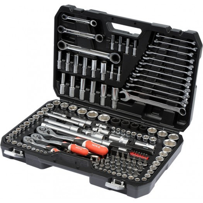 Set i mjeteve të punës Yato XXL 1/4 "3/8" 1/2, 150 pjesë