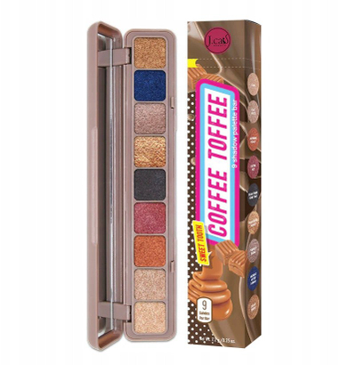 Paletë sysh J.Cat Beauty Sweet Tooth STB102 Coffee Toffee, 9 nuanca, shimmer, rozë