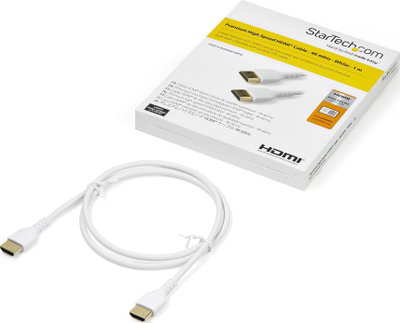 Kabllo HDMI StarTech Slim 2.0, 1m, 4K 60Hz HDR, e bardhë