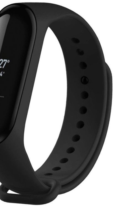 Rrip silikoni Fixed për Xiaomi Mi Band 3 4, zëvendësues, i zi
