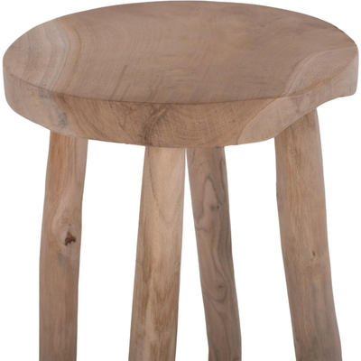 Stol bari Kont druri teak natyral Φ34.5×71.5 cm (HM9338)