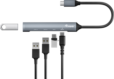 Hub USB Equip, 5 porta, USB 3.2 Gen 1, USB C PD, i zi