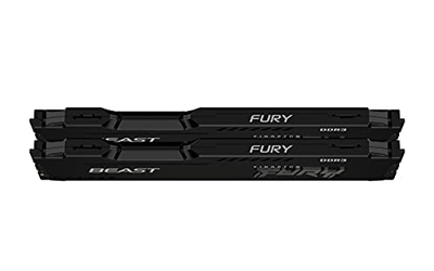 Memorie RAM Kingston Fury Beast, 16GB DDR3 1866MHz CL10, kit 2x8GB, e zezë