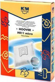 Qese për fshesë me korrent K&amp;M Hoover Telios Extra H81, jo të endura, 4 shtresa filtri, 4 copë