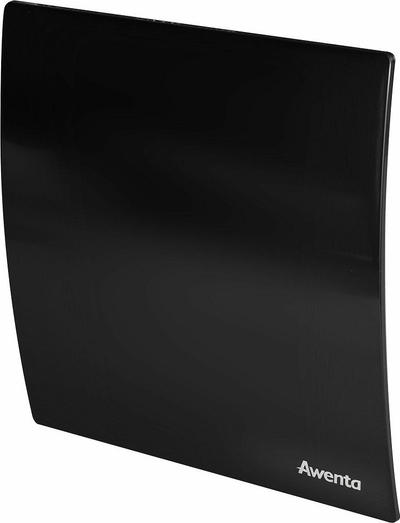 Panel dekorativ ventilatori Awenta Escudo PECB100P, për Silent FI100, me shkëlqim, i zi