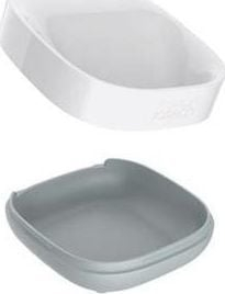 Sapunore Joseph Joseph Slim Standing Soap Dish, plastike, kundra rrëshqitjes, e bardhë me gri