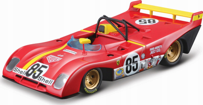 Model makine Bburago Ferrari Racing 312 P 1972, 1:43, die cast, e kuqe