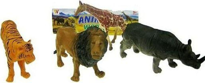 Figura kafshe Hipo Wild Animals, 21-24 cm, 4 copë