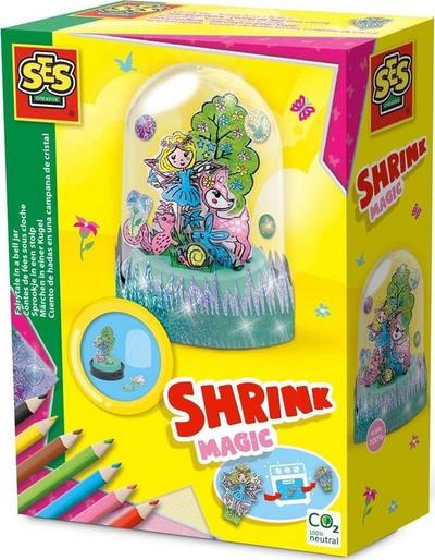Set kreativ SES Shrink Magic, figura përrallore 3D për kalamajt, shumëngjyrësh