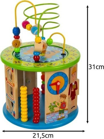 Kub druri edukativ Kruzzel 24670, aktivitete Montessori, shumëngjyrësh