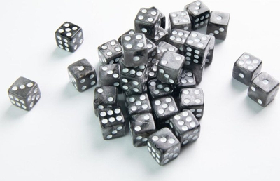 Set zare Gamegenic Galaxy Series D6 Moon, 12mm, 36 copë, shumëngjyrësh