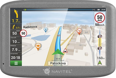 Navigim GPS NAVITEL E501, ekran 5", për makinë, gri