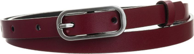 Rrip lëkure për goca, 1.5 cm, tokëz metalike argjendi, bordo