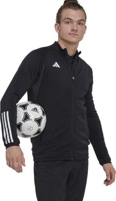 Bluzë trajnimi për burra Adidas Tiro 23 Competition HK7648, Aeroready, me zinxhir të gjatë, e zezë