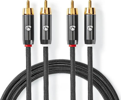 Kabllo audio NEDIS Profigold, 5m, RCA 2x me 2x, i artë