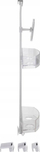 Rafth dushi Wenko Shower Caddy me pasqyrë kundër avullit, inox, argjend