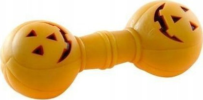 Lodër për qen Dingo Halloween Barbell Pumpkin, vinyl, 17cm, portokalli