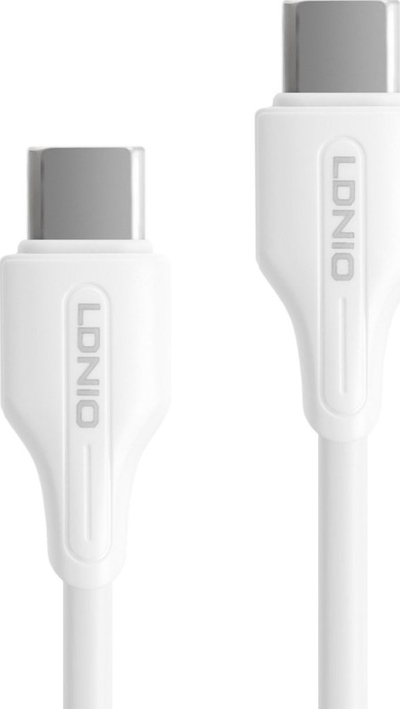 Kabllo USB-C në USB-C LDNIO, 1m, e bardhë