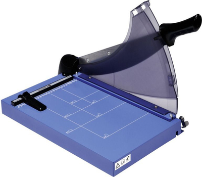 Prerëse guillotine letrash Olympia G 3640 DIN, gjerësi prerjeje 360 mm, metalike, blu