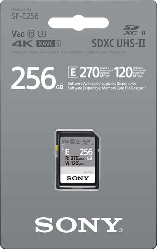 Kartë memorie Sony SF-E SDXC SF-E256, 256GB, Class 10 UHS-II U3 V30
