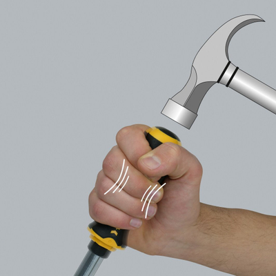Kaçavidë e sheshtë Felo Ergonic 10.0 x 1.6, për goditje, e zezë