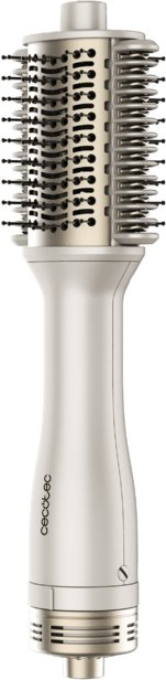 Furçë tharëse flokësh Cecotec Air Brush Air DryBold, 1200W, ngrohje qeramike jonizuese, e bardhë me të artë