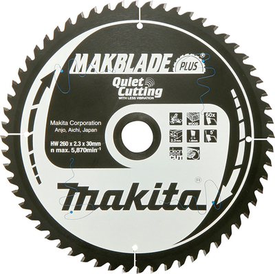 Teh rrethor Makita MAKBLADE PLUS, 260mm, 40 dhëmbë, për dru