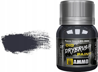 Ngjyrë modelimi Mig Ammo 0604 Dio Drybrush, Panzer Grey, 40ml
