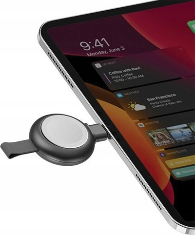 Karikues induktiv Energea WatchPod 3, 5W, USB-C, gri gunmetal