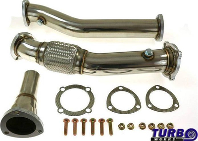 Downpipe TurboWorks për Audi TT A3 VW Golf 4 1.8T AWD, çelik inox, decat