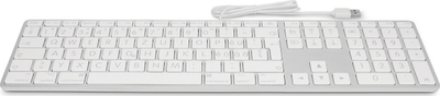 Tastierë LMP Large Font USB Keyboard ISO, 110 taste, me 2 porta USB, argjendtë