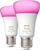 Llambë e zgjuar Philips Hue E27, 9W, RGBW, set me 2 copë