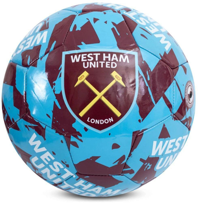 Top futbolli West Ham United FC Graffiti, madhësia 5, PVC, blu shumëngjyrësh
