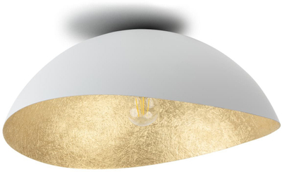 Llambë tavani Sigma Lighting Solaris M 40612, E27, gjysmëkupolë, e bardhë ari