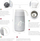 Termos Nuvita Thermos, 500 ml, dorezë silikoni, i bardhë
