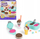 Set lodrash Kinetic Sand Ice Cream Treats, rërë kinetike shumëngjyrëshe, forma akulloresh, shumëngjyrëshe