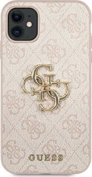 Маска за телефон Guess PU 4G Metal Logo за Samsung Galaxy A55 5G, розова
