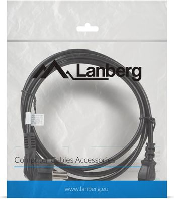 Kabllo rryme Lanberg CEE 7/7 në IEC 320 C13, 1.8m, e zezë