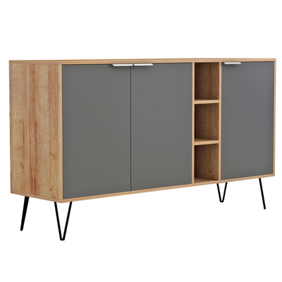 Komodë Cabron 142x40x83Hcm (HM8874.11), zezë