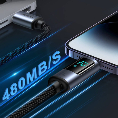 Kabllo karikimi Joyroom S-AL012A16, USB A në Lightning, 1.2 m, e zezë