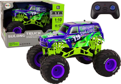 Makina terreni me telekomandë LEAN Toys Ghost, 2.4 GHz, shkalla 1:10, vjollcë jeshile