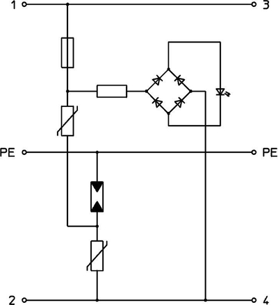 Mbrojtës për sistemet me dy tela Bettermann, 0.7 kA, 1.2 kV