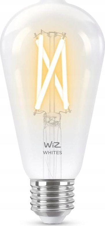 Llambë smart LED WiZ Filament ST64, E27, 6.7W 806 lm, dritë e bardhë